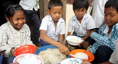 School feeding program, Siem Reap, Cambodia