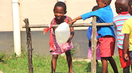 Kids clean water project, Mpofini village