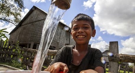 Clean water project, rural Cambodia