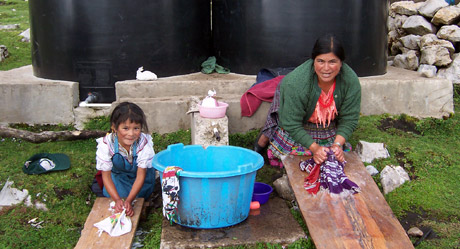 Capture Fog Nets for drinking water, Tiactac village